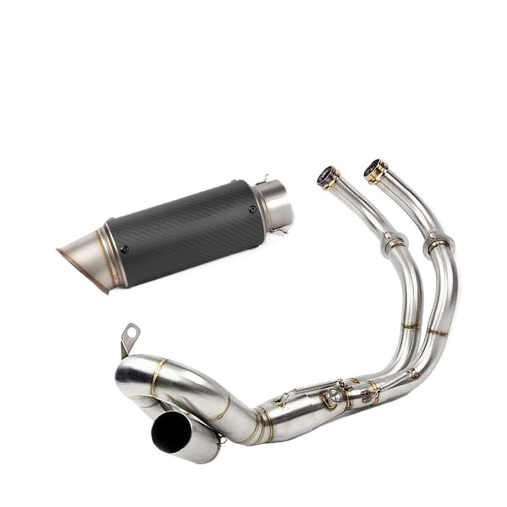 BIKKJBK Motorrad Schalldämpfer Für R7 R 7 2021 22 2023 Slip On Volle Motorrad Auspuff Ändern Vorne Link Rohr Carbon Schalldämpfer BIKKJBK Motorrad Schalldämpfer Für R7 R 7 2021 22 2023 Slip On Volle Motorrad Auspuff Ändern Vorne Link Rohr Carbon Schalldämpfer von BIKKJBK