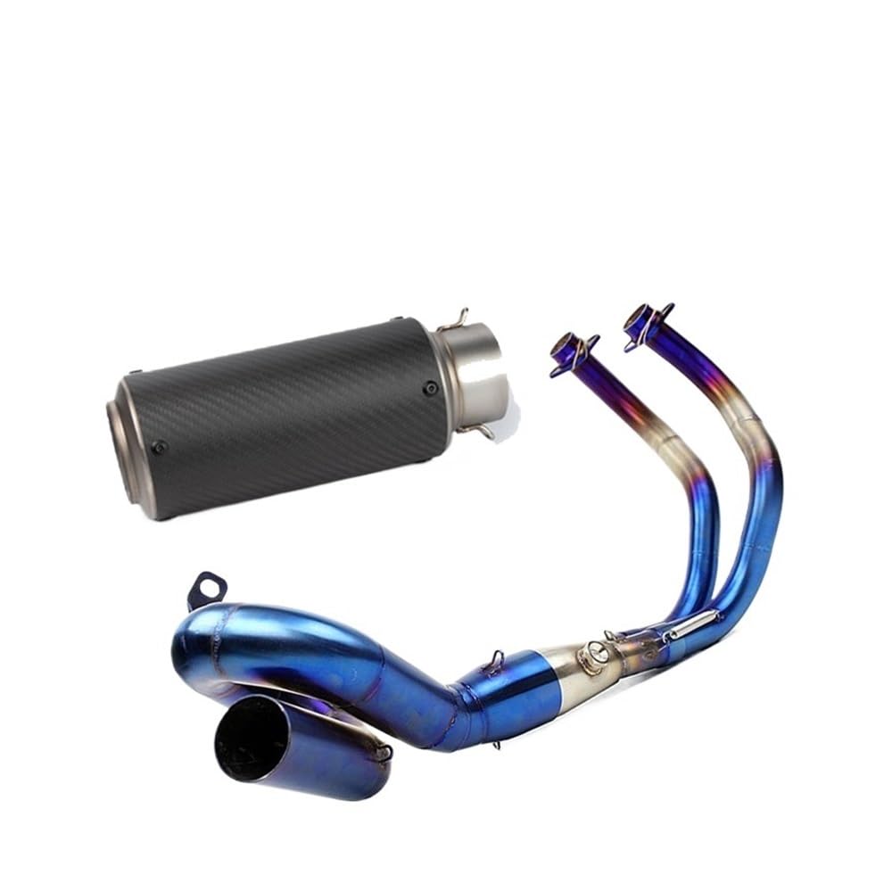 BIKKJBK Motorrad Schalldämpfer Für R7 R 7 2021 22 2023 Slip On Volle Motorrad Auspuff Ändern Vorne Link Rohr Carbon Schalldämpfer BIKKJBK Motorrad Schalldämpfer Für R7 R 7 2021 22 2023 Slip On Volle Motorrad Auspuff Ändern Vorne Link Rohr Carbon Schalldämpfer von BIKKJBK