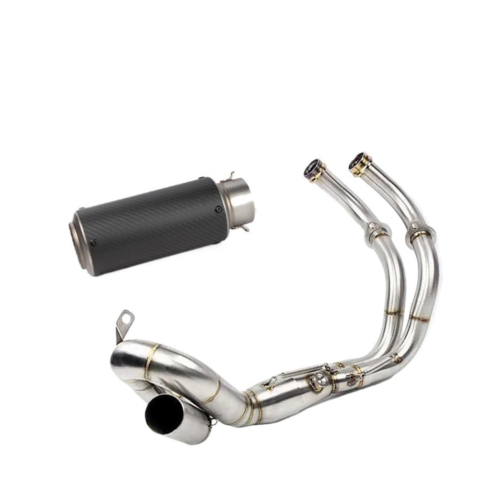 BIKKJBK Motorrad Schalldämpfer Für R7 R 7 2021 22 2023 Slip On Volle Motorrad Auspuff Ändern Vorne Link Rohr Carbon Schalldämpfer BIKKJBK Motorrad Schalldämpfer Für R7 R 7 2021 22 2023 Slip On Volle Motorrad Auspuff Ändern Vorne Link Rohr Carbon Schalldämpfer von BIKKJBK