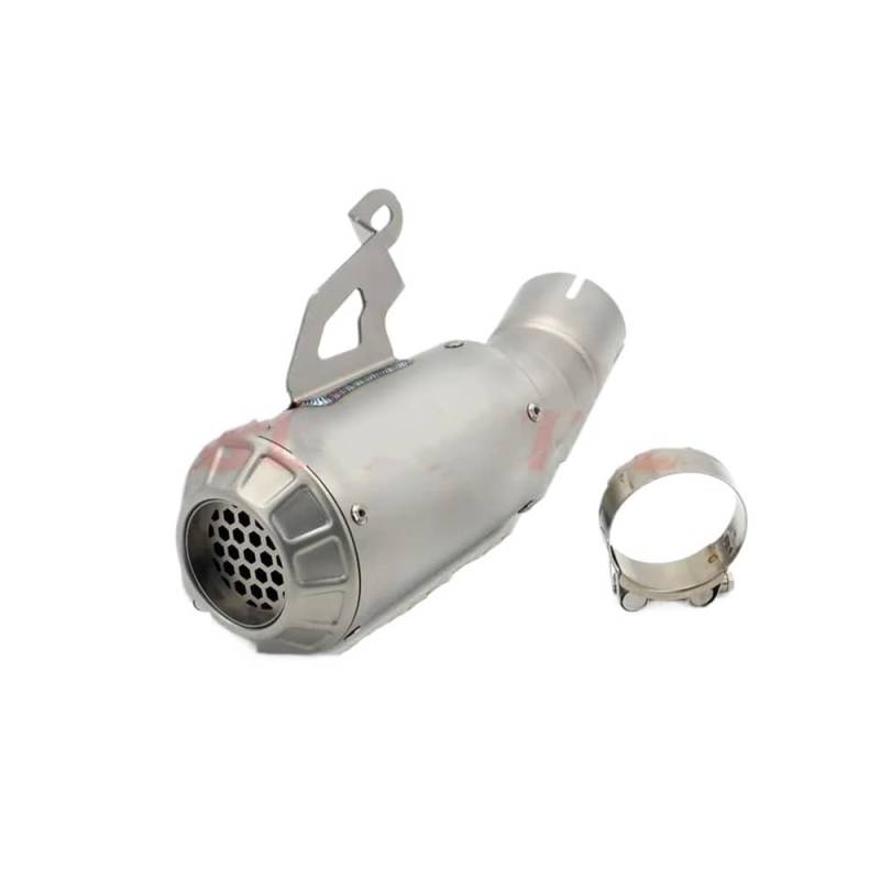 BIKKJBK Motorrad Schalldämpfer Für S1000RR 2019-2023 S1000R 2021-2023 Auspuff Motorrad Schalldämpfer Motocross Spitze Moto 61mm Slip On von BIKKJBK