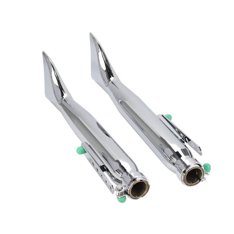 BIKKJBK Motorrad Schalldämpfer Links Rechts Seite Motorrad Auspuffrohr Universal Schwanz Für Bobbers Für Chopper Vintage Schalldämpfer von BIKKJBK