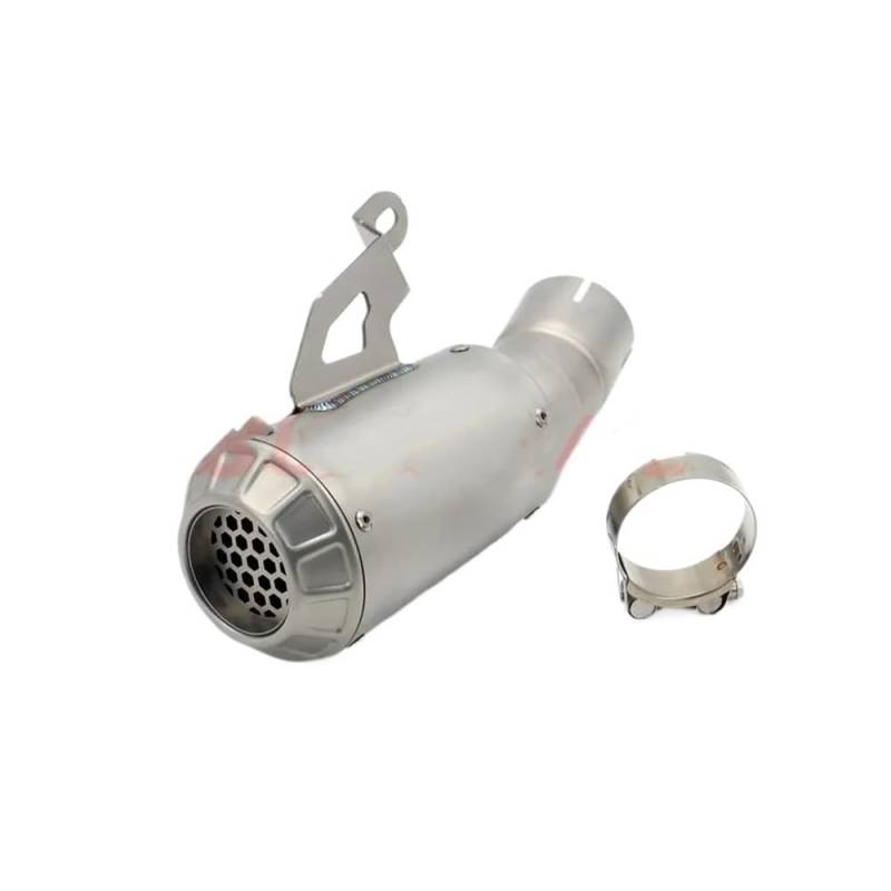 BIKKJBK Motorrad Schalldämpfer Motocross Auspuff Motorrad Schalldämpfer Moto Pitbike Rohr 61mm Stahl Für S1000RR 2019-2023 S1000R 2021-2023 von BIKKJBK