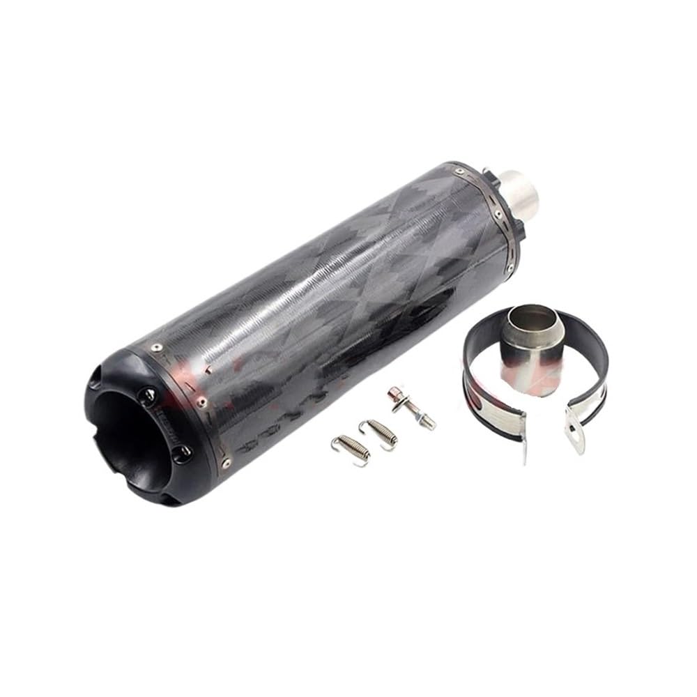 BIKKJBK Motorrad Schalldämpfer Motocross Auspuffrohr Motorrad Schalldämpfer Universal-Carbon Fiber Lange Für CBR 1000 CBR 6500 Z900 MT07 BIKKJBK Motorrad Schalldämpfer Motocross Auspuffrohr Motorrad Schalldämpfer Universal-Carbon Fiber Lange Für CBR 1000 CBR 6500 Z900 MT07 von BIKKJBK