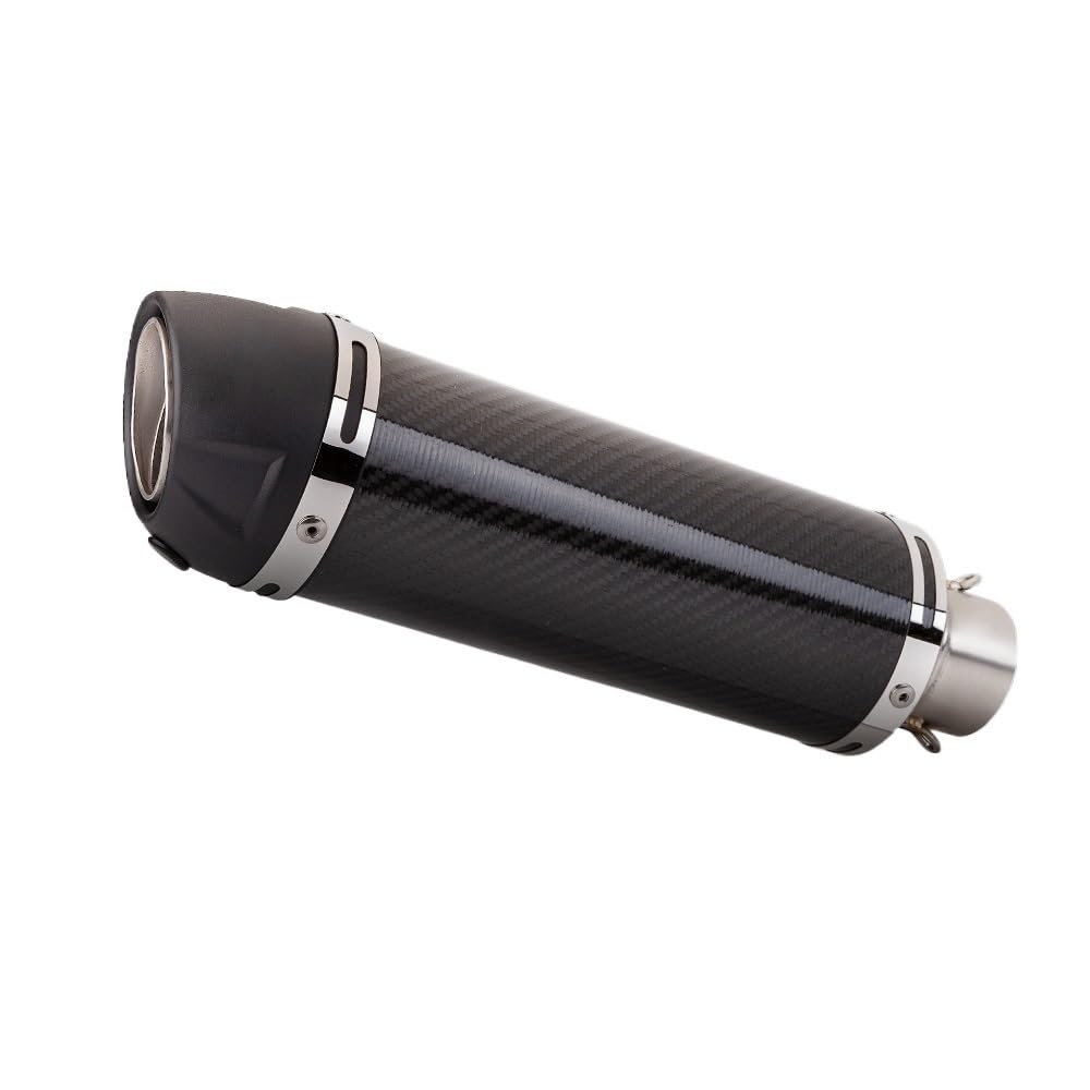 BIKKJBK Motorrad Schalldämpfer Motorrad Auspuff Universal 51mm Auspuff Schalldämpfer Rohr Gefälschte Carbon Auspuff Mit BIKKJBK Motorrad Schalldämpfer Motorrad Auspuff Universal 51mm Auspuff Schalldämpfer Rohr Gefälschte Carbon Auspuff Mit von BIKKJBK