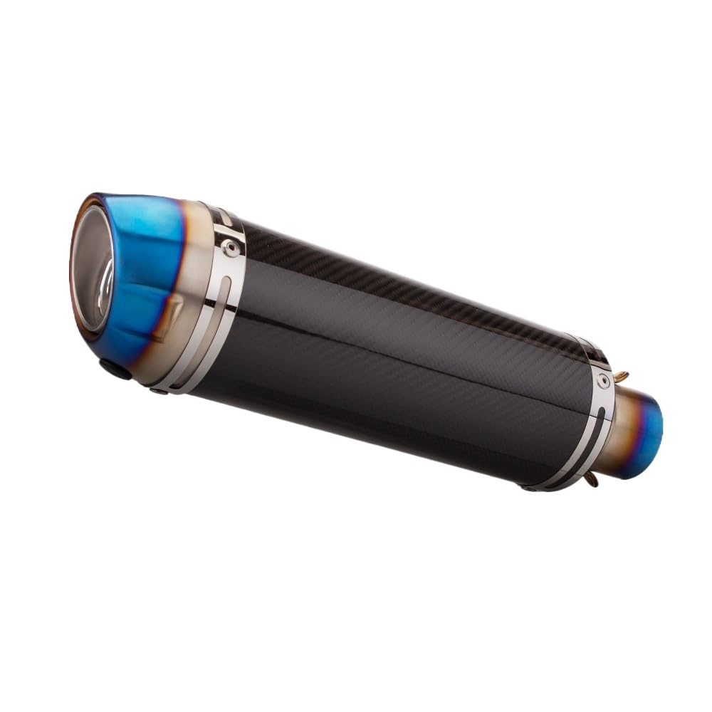 BIKKJBK Motorrad Schalldämpfer Motorrad Auspuff Universal 51mm Auspuff Schalldämpfer Rohr Gefälschte Carbon Auspuff Mit BIKKJBK Motorrad Schalldämpfer Motorrad Auspuff Universal 51mm Auspuff Schalldämpfer Rohr Gefälschte Carbon Auspuff Mit von BIKKJBK