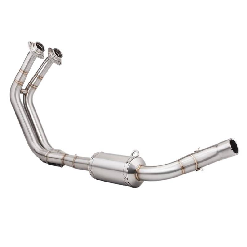 BIKKJBK Motorrad Schalldämpfer Motorrad Modifikation 51mm Für GSX-8S-8R 2024 Motorrad Slide In Link Front Auspuffrohr von BIKKJBK