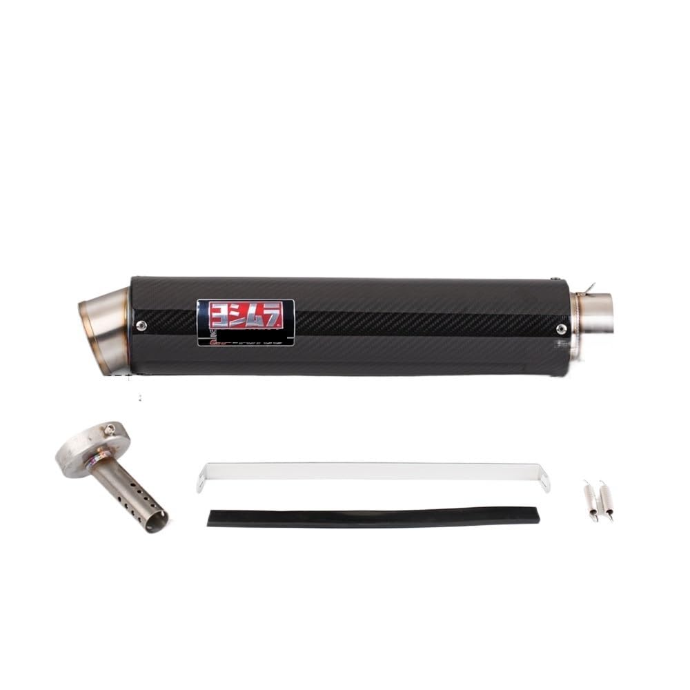 BIKKJBK Motorrad Schalldämpfer Motorrad-Universal-Auspuffschalldämpfer/Edelstahl-Carbonrohr 60 Mm/51 Mm GP-Schalldämpfer BIKKJBK Motorrad Schalldämpfer Motorrad-Universal-Auspuffschalldämpfer/Edelstahl-Carbonrohr 60 Mm/51 Mm GP-Schalldämpfer von BIKKJBK