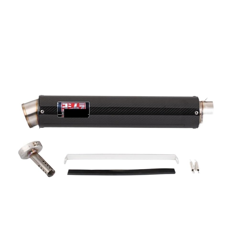 BIKKJBK Motorrad Schalldämpfer Motorrad-Universal-Auspuffschalldämpfer/Edelstahl-Carbonrohr 60 Mm/51 Mm GP-Schalldämpfer BIKKJBK Motorrad Schalldämpfer Motorrad-Universal-Auspuffschalldämpfer/Edelstahl-Carbonrohr 60 Mm/51 Mm GP-Schalldämpfer von BIKKJBK