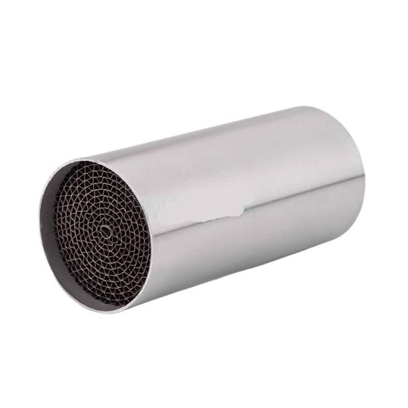 BIKKJBK Motorrad Schalldämpfer Outlet 45mm 48mm 50mm 53mm Universal Motorrad Auspuffrohr Vorne Mitte Waben Schalldämpfer Sound Eliminator von BIKKJBK