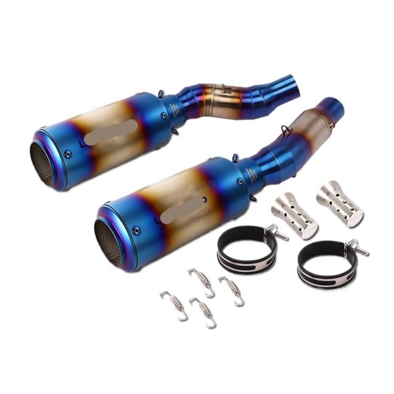 BIKKJBK Motorrad Schalldämpfer Slip Auf Für Z1000 Z1000SX 2010-2020 Motorrad Auspuff Verbindung Mittleren Link Rohr von BIKKJBK