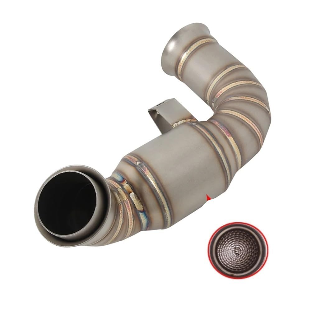 BIKKJBK Motorrad Schalldämpfer Slip On Für 800NK NK800 Motorradauspuff S Mittelverbindungsrohr Verbindungsschalldämpfer Edelstahl BIKKJBK Motorrad Schalldämpfer Slip On Für 800NK NK800 Motorradauspuff S Mittelverbindungsrohr Verbindungsschalldämpfer Edelstahl von BIKKJBK