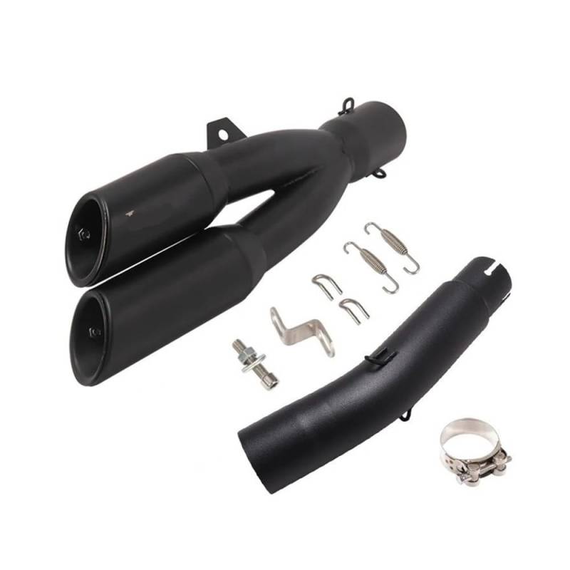 BIKKJBK Motorrad Schalldämpfer Slip On Für Rebel 500 300 CM500 CM300 CMX500 CMX300 2017-2023 Motorrad Auspuffrohr 51 MM Schalldämpfer Moto von BIKKJBK