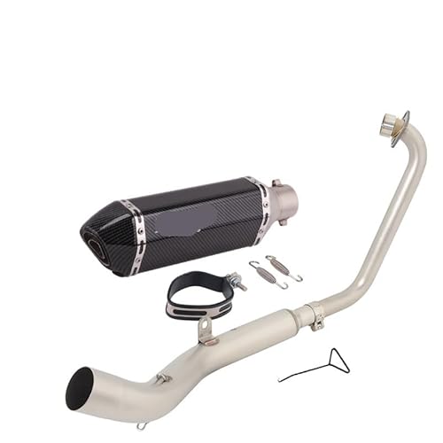 BIKKJBK Motorrad Schalldämpfer Slip On Für ZT125 U1 G1 Z1 Z2 2021 2022 Volle Motorrad Auspuff Modifizieren Link Rohr 51mm Moto Schalldämpfer BIKKJBK Motorrad Schalldämpfer Slip On Für ZT125 U1 G1 Z1 Z2 2021 2022 Volle Motorrad Auspuff Modifizieren Link Rohr 51mm Moto Schalldämpfer von BIKKJBK
