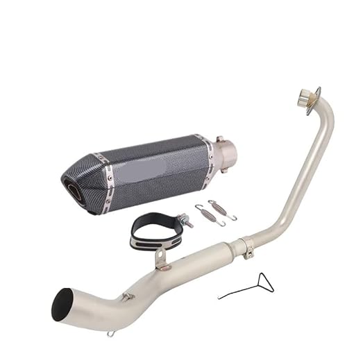 BIKKJBK Motorrad Schalldämpfer Slip On Für ZT125 U1 G1 Z1 Z2 2021 2022 Volle Motorrad Auspuff Modifizieren Link Rohr 51mm Moto Schalldämpfer BIKKJBK Motorrad Schalldämpfer Slip On Für ZT125 U1 G1 Z1 Z2 2021 2022 Volle Motorrad Auspuff Modifizieren Link Rohr 51mm Moto Schalldämpfer von BIKKJBK