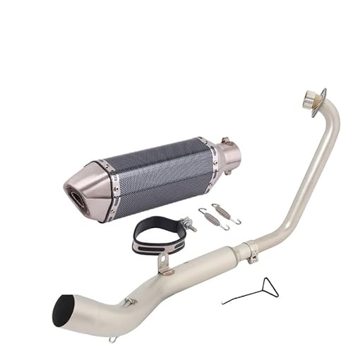 BIKKJBK Motorrad Schalldämpfer Slip On Für ZT125 U1 G1 Z1 Z2 2021 2022 Volle Motorrad Auspuff Modifizieren Link Rohr 51mm Moto Schalldämpfer BIKKJBK Motorrad Schalldämpfer Slip On Für ZT125 U1 G1 Z1 Z2 2021 2022 Volle Motorrad Auspuff Modifizieren Link Rohr 51mm Moto Schalldämpfer von BIKKJBK