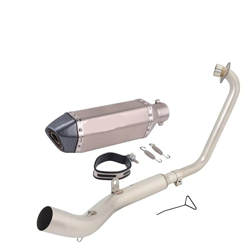 BIKKJBK Motorrad Schalldämpfer Slip On Für ZT125 U1 G1 Z1 Z2 2021 2022 Volle Motorrad Auspuff Modifizieren Link Rohr 51mm Moto Schalldämpfer BIKKJBK Motorrad Schalldämpfer Slip On Für ZT125 U1 G1 Z1 Z2 2021 2022 Volle Motorrad Auspuff Modifizieren Link Rohr 51mm Moto Schalldämpfer von BIKKJBK