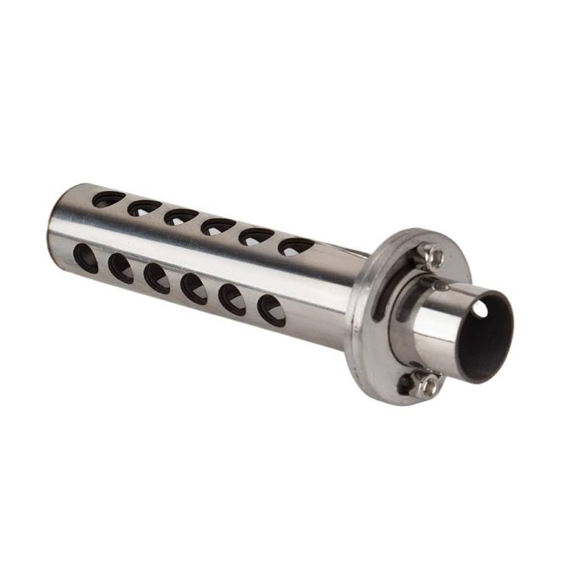 BIKKJBK Motorrad Schalldämpfer Universal 48mm Einsatz Prallventil Typ Schalldämpfer Motorrad Auspuff Edelstahl Schalldämpfer Für 51mm Schalldämpfer von BIKKJBK