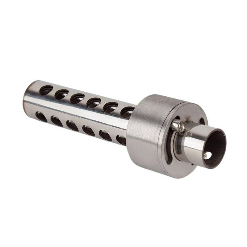 BIKKJBK Motorrad Schalldämpfer Universal 48mm Einsatz Prallventil Typ Schalldämpfer Motorrad Auspuff Edelstahl Schalldämpfer Für 51mm Schalldämpfer von BIKKJBK