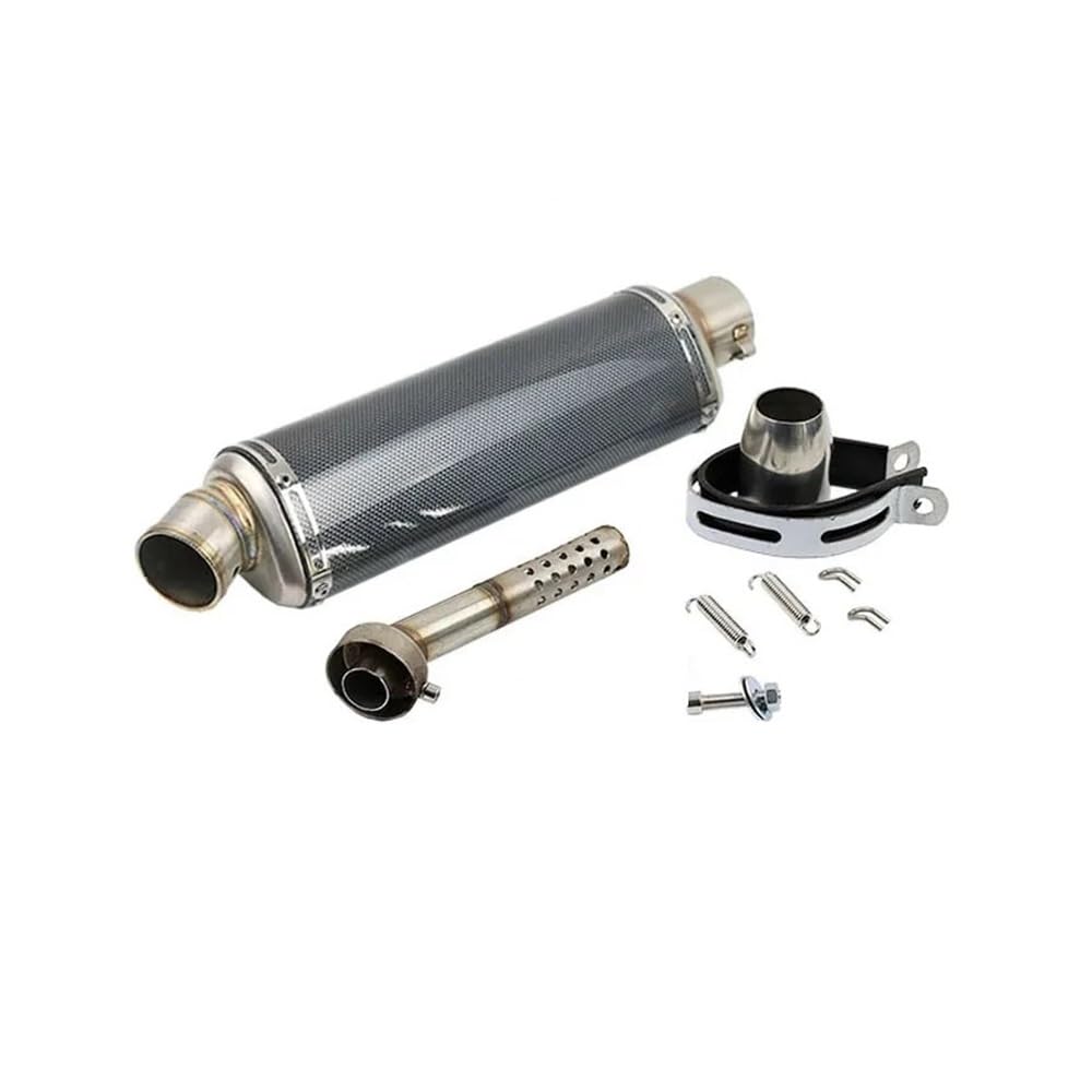BIKKJBK Motorrad Schalldämpfer Universal 51mm Motorrad Auspuff Moto Mit Für PCX125 FZ1N Z900 Für CBR500R R6 R25 R3 R1 BIKKJBK Motorrad Schalldämpfer Universal 51mm Motorrad Auspuff Moto Mit Für PCX125 FZ1N Z900 Für CBR500R R6 R25 R3 R1 von BIKKJBK
