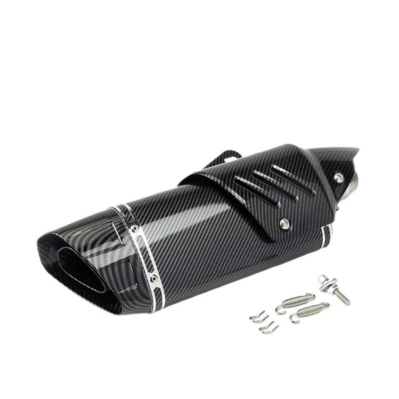 BIKKJBK Motorrad Schalldämpfer Universal Motocross Auspuff Motorrad Rohr Schalldämpfer Fahrrad Für CBR650F CBR300 Z250 Z400 Z900 Z800 R3 R6 von BIKKJBK