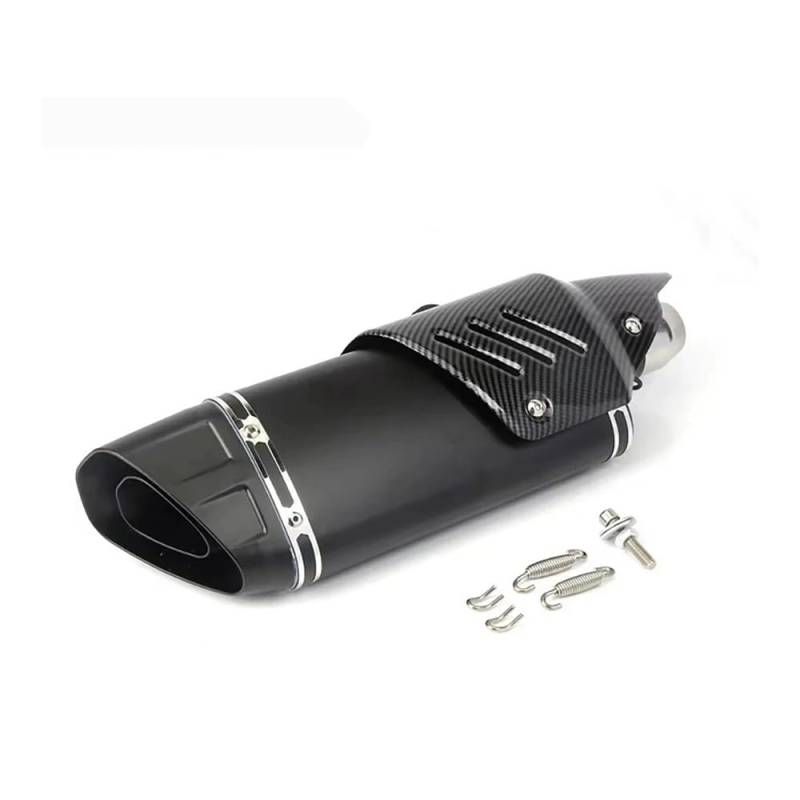 BIKKJBK Motorrad Schalldämpfer Universal Motorrad Auspuff Schalldämpfer Auspuff Schalldämpfer Für CBR650F CBR300 Z250 Z400 Z900 Z800 R3 R6 Motorrad Fahrrad von BIKKJBK