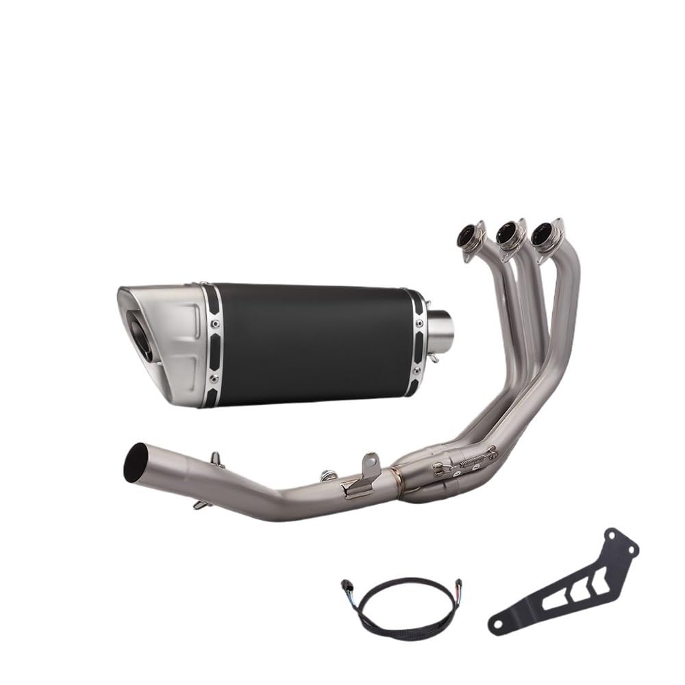 BIKKJBK Motorrad Schalldämpfer for MT09 FZ09 XSR900 Full Motorcycle Exhaust System Slip On Titanium Alloy Front Tube Link Pipe Connect 51MM Muffler BIKKJBK Motorrad Schalldämpfer for MT09 FZ09 XSR900 Full Motorcycle Exhaust System Slip On Titanium Alloy Front Tube Link Pipe Connect 51MM Muffler von BIKKJBK