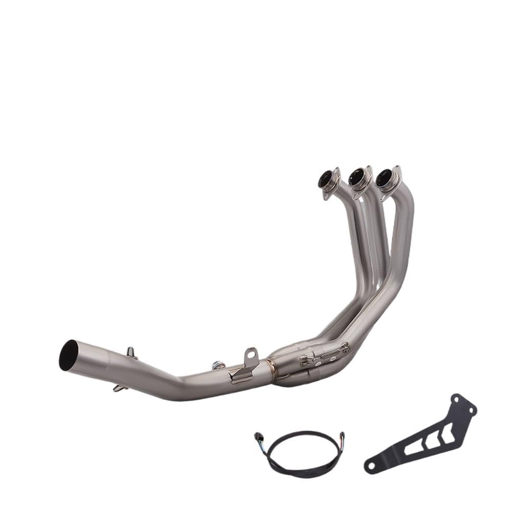 BIKKJBK Motorrad Schalldämpfer for MT09 FZ09 XSR900 Full Motorcycle Exhaust System Slip On Titanium Alloy Front Tube Link Pipe Connect 51MM Muffler BIKKJBK Motorrad Schalldämpfer for MT09 FZ09 XSR900 Full Motorcycle Exhaust System Slip On Titanium Alloy Front Tube Link Pipe Connect 51MM Muffler von BIKKJBK