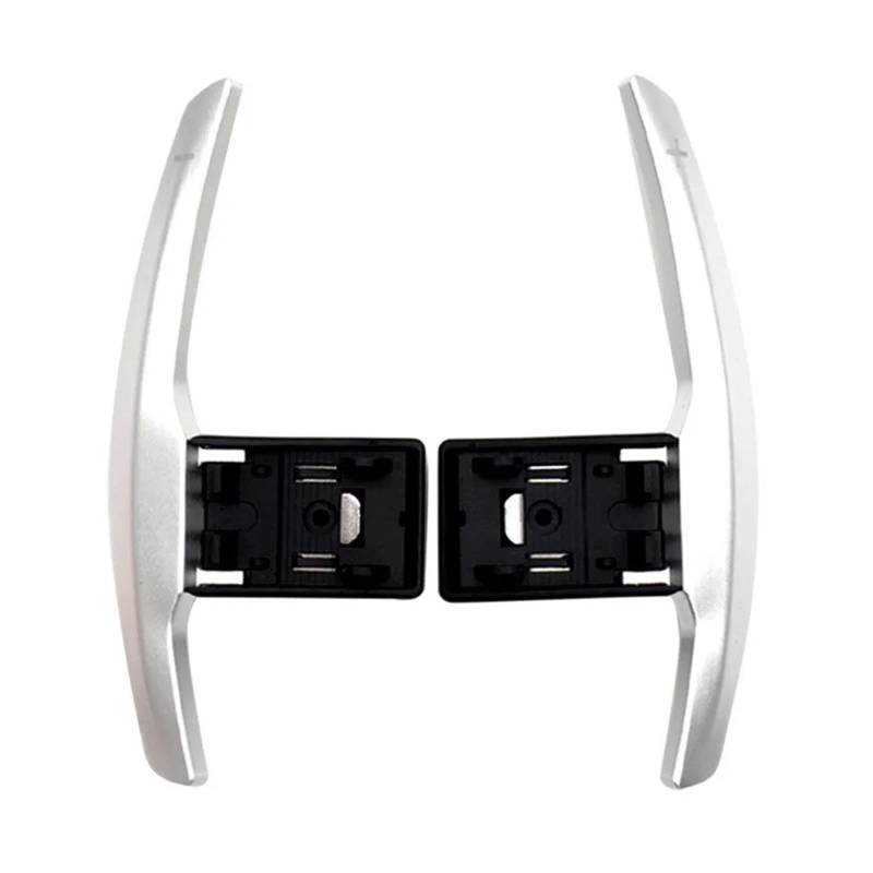 BILKAR Schaltpaddel Für Auto Kompatibel Mit 4 Serie F32 F33 F36 2014 2015 2016 2017 2018 2019 2020 Auto Paddle Extender Auto Paddle Shifter Lenkrad Shift(Silver) von BILKAR