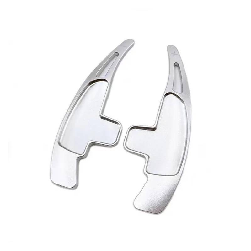 BILKAR Schaltpaddel Für Auto Kompatibel Mit Benz Für C63 C43 E63 E53 E43 2009 2010 2011 2012 2013 2014 Auto-Schaltwippenabdeckung Lenkrad-Schaltwippen-Verlängerungsschalter(Silver) von BILKAR