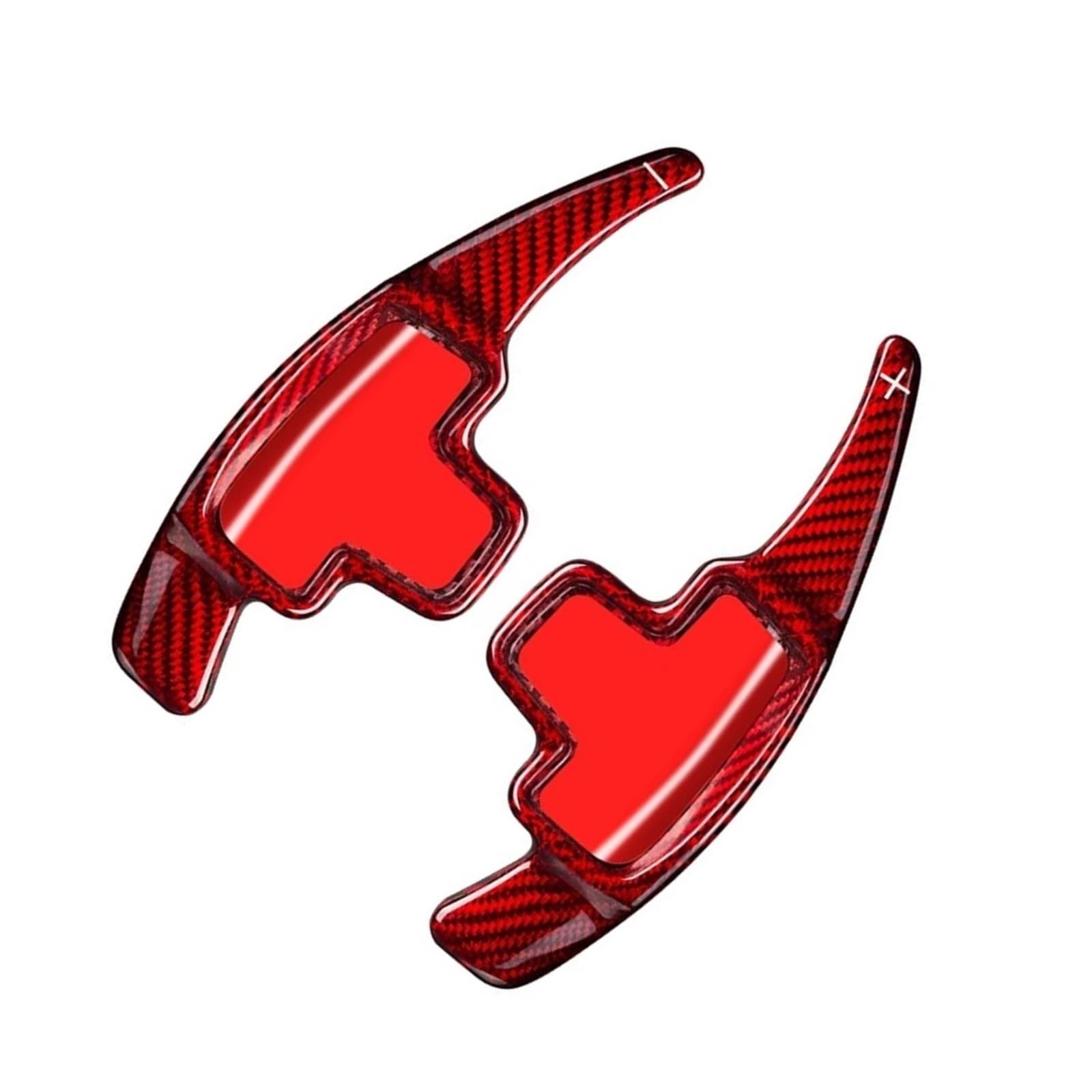 BILKAR Schaltpaddel Für Auto Kompatibel Mit Benz Für GLA X156 2015 2016 2017 Auto-Paddle-Extender, Carbonfaser-Lenkrad-Paddle-Shift-Autozubehör(Red) von BILKAR