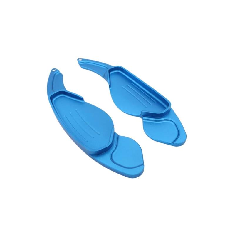 BILKAR Schaltpaddel Für Auto Kompatibel Mit Land Für Range Für Rover Für Evoque Für Discovery Sport Für Jaguar XF XE Auto-Schaltwippenabdeckung Lenkrad-Schalthebelverlängerung(Blue) von BILKAR