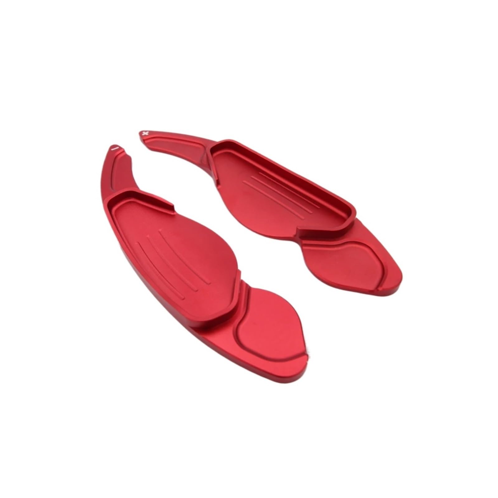 BILKAR Schaltpaddel Für Auto Kompatibel Mit Land Für Range Für Rover Für Evoque Für Discovery Sport Für Jaguar XF XE Auto-Schaltwippenabdeckung Lenkrad-Schalthebelverlängerung(Red) von BILKAR