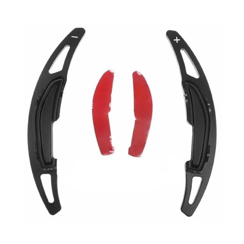 BILKAR Schaltpaddel Für Auto Kompatibel Mit M3 F80 M4 F82 Für M5 F10 2014 2015 2016 2017, 2-teilige Auto-Schaltwippenabdeckung, Auto-Lenkrad-Schaltwippenverlängerung(Black) von BILKAR