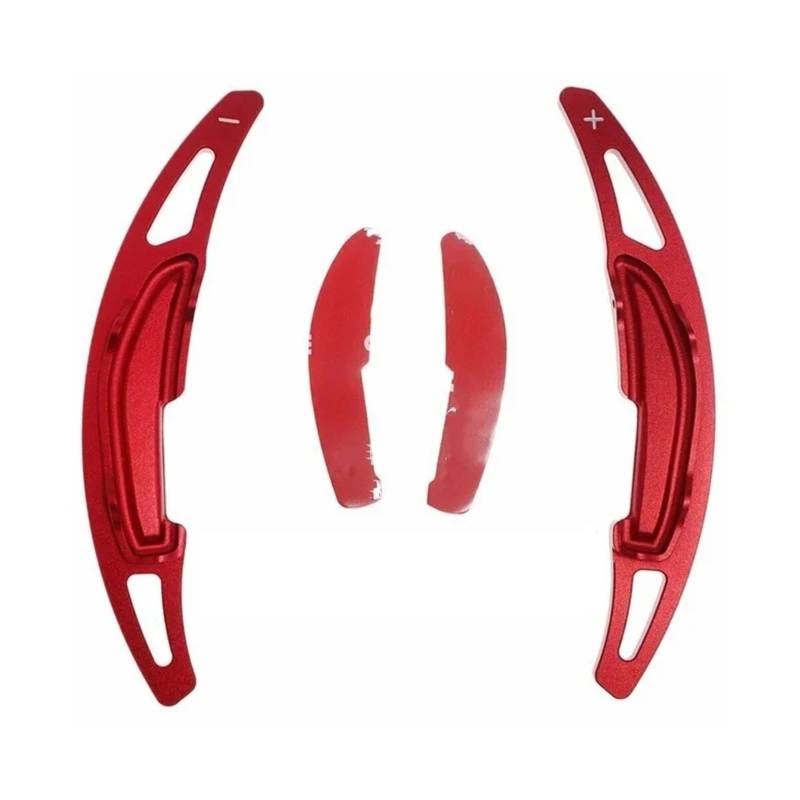 BILKAR Schaltpaddel Für Auto Kompatibel Mit M3 F80 M4 F82 Für M5 F10 2014 2015 2016 2017, 2-teilige Auto-Schaltwippenabdeckung, Auto-Lenkrad-Schaltwippenverlängerung(Red) von BILKAR