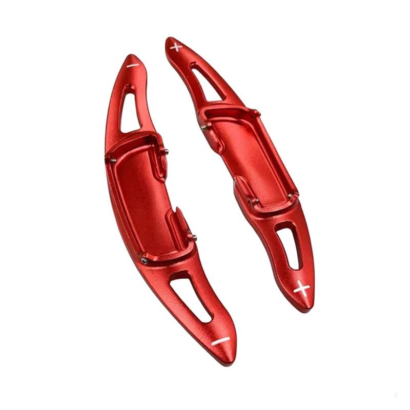 BILKAR Schaltpaddel Für Auto Kompatibel Mit Mazda Für CX-5 2016 2017 2018 2019 2020 Aluminium-Auto-Schaltwippen Auto-Lenkrad-Schaltwippen-Verlängerungsschalthebel(Red) von BILKAR
