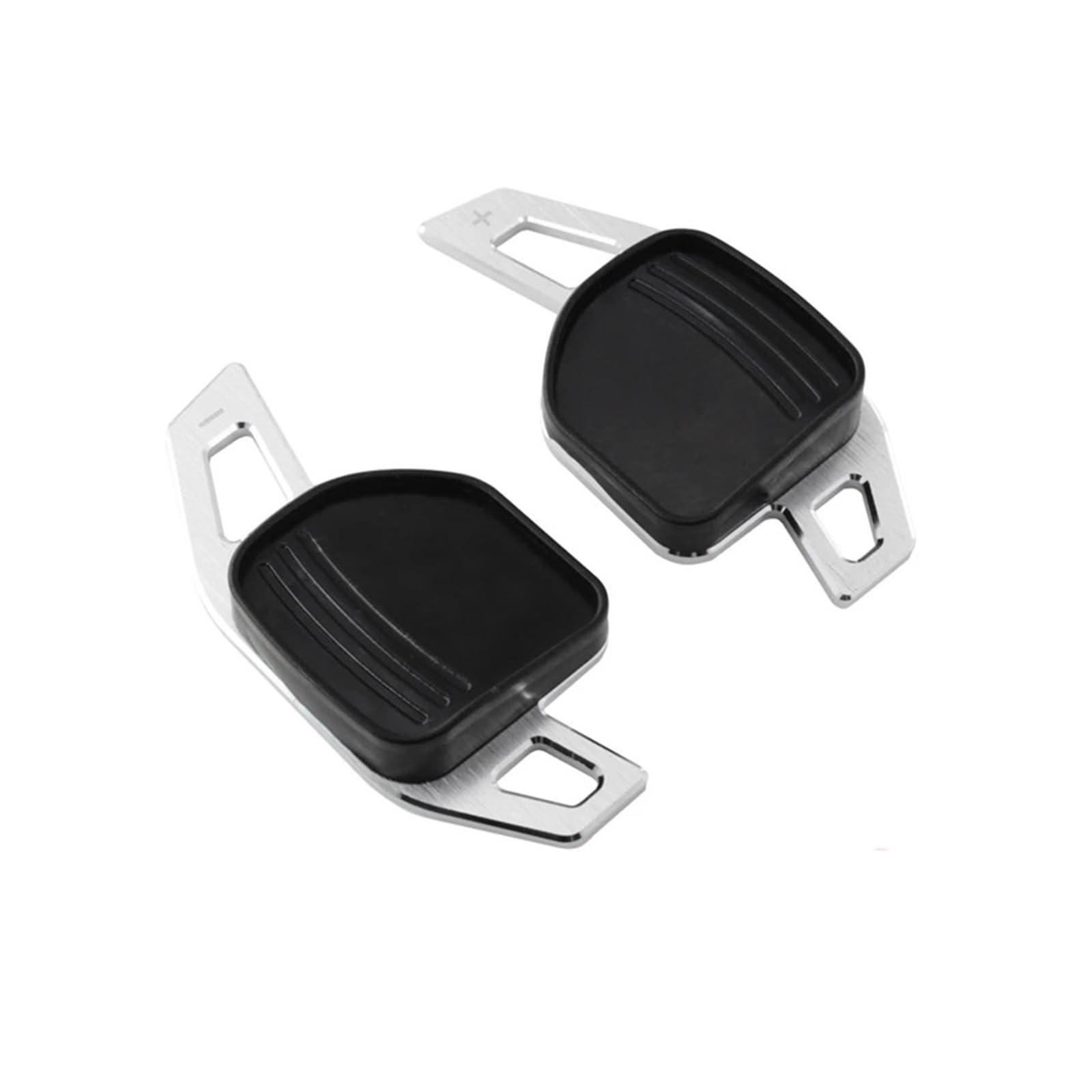 BILKAR Schaltpaddel Für Auto Kompatibel Mit Seat Für Leon 5F Für Leon Für FR 2013-2024 Auto-Schaltwippenabdeckung Auto-Lenkrad-Schaltwippen-Verlängerungsaufkleber(Silver) von BILKAR