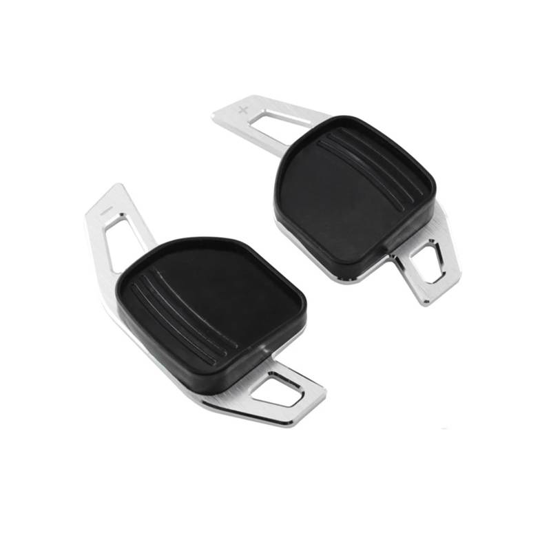 BILKAR Schaltpaddel Für Auto Kompatibel Mit Seat Für Leon 5F Für Leon Für FR 2013-2024 Auto-Schaltwippenabdeckung Auto-Lenkrad-Schaltwippen-Verlängerungsaufkleber(Silver) von BILKAR