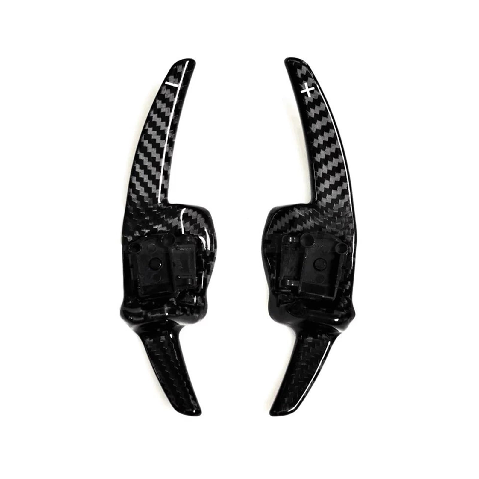 BILKAR Schaltpaddel Für Auto Kompatibel Mit VW Für J&etta MK5 Für 2.0T Für Sportline Für Touran Für 1T2 Für Highline Auto-Schaltwippen Lenkrad Carbon Fiber Paddle Shift(Carbon Black) von BILKAR