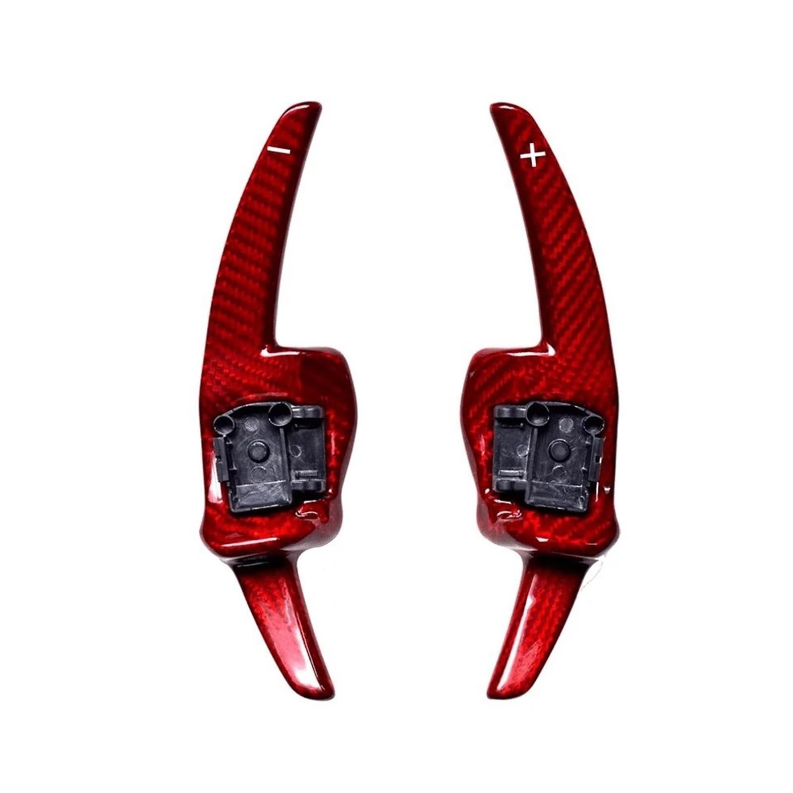 BILKAR Schaltpaddel Für Auto Kompatibel Mit VW Für J&etta MK5 Für 2.0T Für Sportline Für Touran Für 1T2 Für Highline Auto-Schaltwippen Lenkrad Carbon Fiber Paddle Shift(Carbon red) von BILKAR