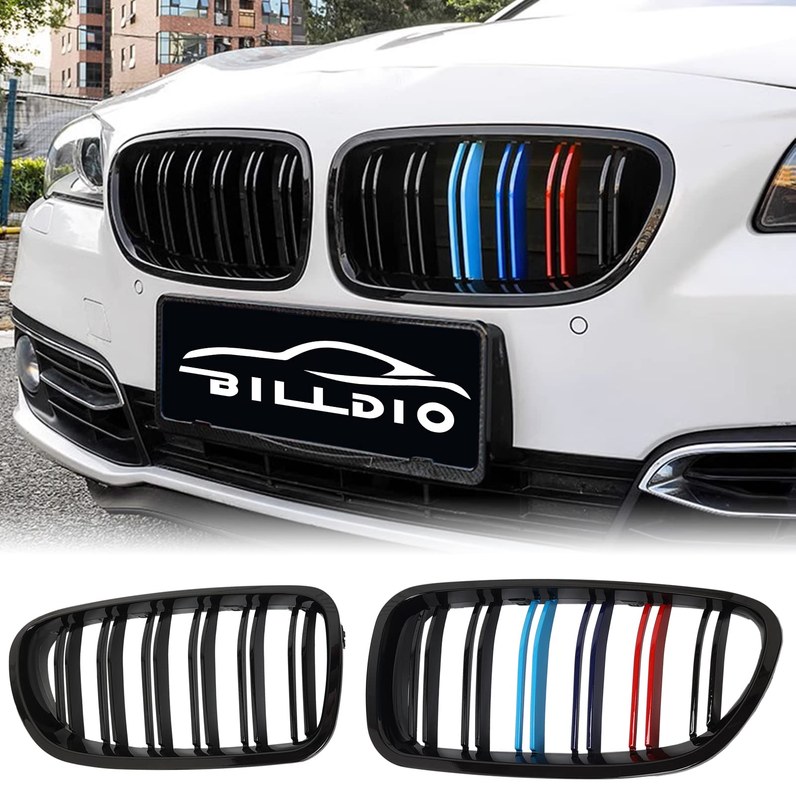 BILLDIO F10 Kühlergrill, Nieren-Kühlergrill, kompatibel mit BMW 5er-Serie F10, F11, F18, Limousine, 520i, 528i, 535d, 535i, 550i, 520i, Doppellamellen BILLDIO F10 Kühlergrill, Nieren-Kühlergrill, kompatibel mit BMW 5er-Serie F10, F11, F18, Limousine, 520i, 528i, 535d, 535i, 550i, 520i, Doppellamellen von BILLDIO
