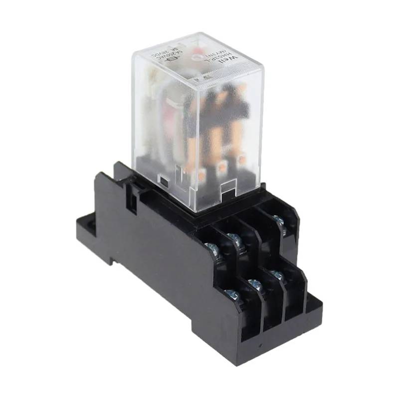 BIMRTGXR 1set MY3 HH53P MY3NJ Leistungsrelais 11pin 3NO 3NC 5A AC 110V 220V mit Sockel 12V 24V (DC,110V) von BIMRTGXR