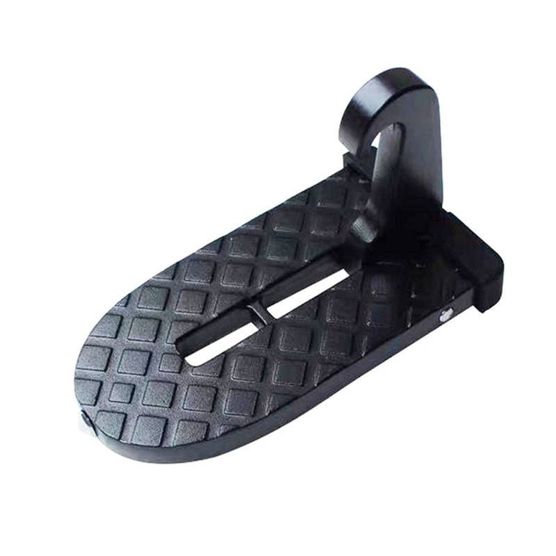Auto TüRstufe Klappbare Multifunktions-faltbare Autotür-Pedal Universal-Auto-Dach-Rack-Schritt-Latch-Haken Hilfsfußpedal Aluminiumlegierung Sicherheitshammer Car Doorstep (Color : Black) von BINCIBH