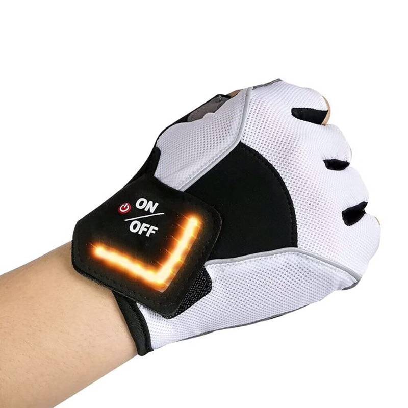 Motorrad Handschuhe Intelligente Halbfinger-Straße Fahrradhandschuhe mit Blinker, um automatische Sensorhandschuhe rutschfeste Outdoor-Sporthandschuhe zu drehen Motocross Handschuhe von BINCIBH