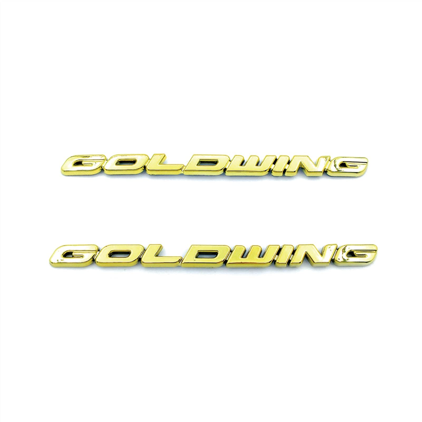 1 Paar Motorrad 3D Emblem Abzeichen Aufkleber Kraftstofftank Aufkleber Tank Pad Protector Abziehbilder for Goldwing GL1800. (Color : 3D Gold Sticker) von BINGYUAN