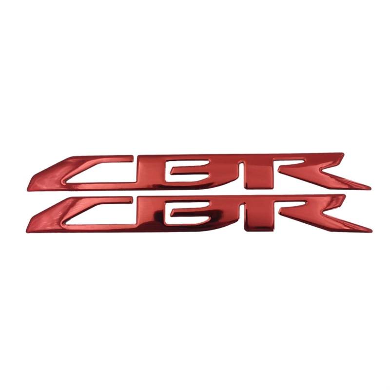 2 stücke 3D Abzeichen Emblem Aufkleber Aufkleber for CBR 300 600 1000 RR Rennmotorrad Brennstoffgastank Verkleidungsaufkleber Logo Label (Color : Red) von BINGYUAN