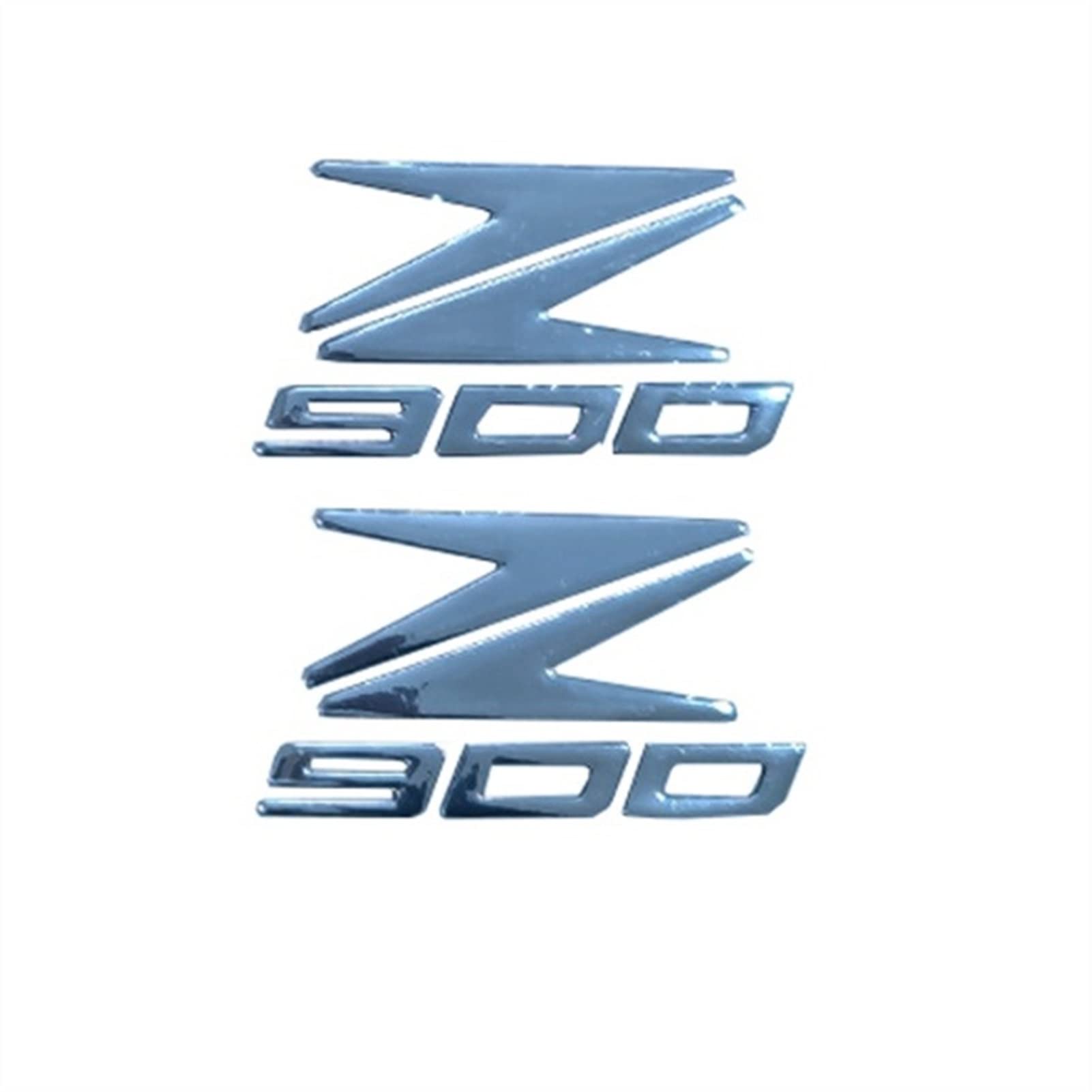 Motorrad 3D Emblem Abzeichen Aufkleber Tank Rad Z900 Aufkleber Weiche Reflektierende Abziehbilder Aufkleber for Ninja Z900 Z 900 (Color : Silver) von BINGYUAN