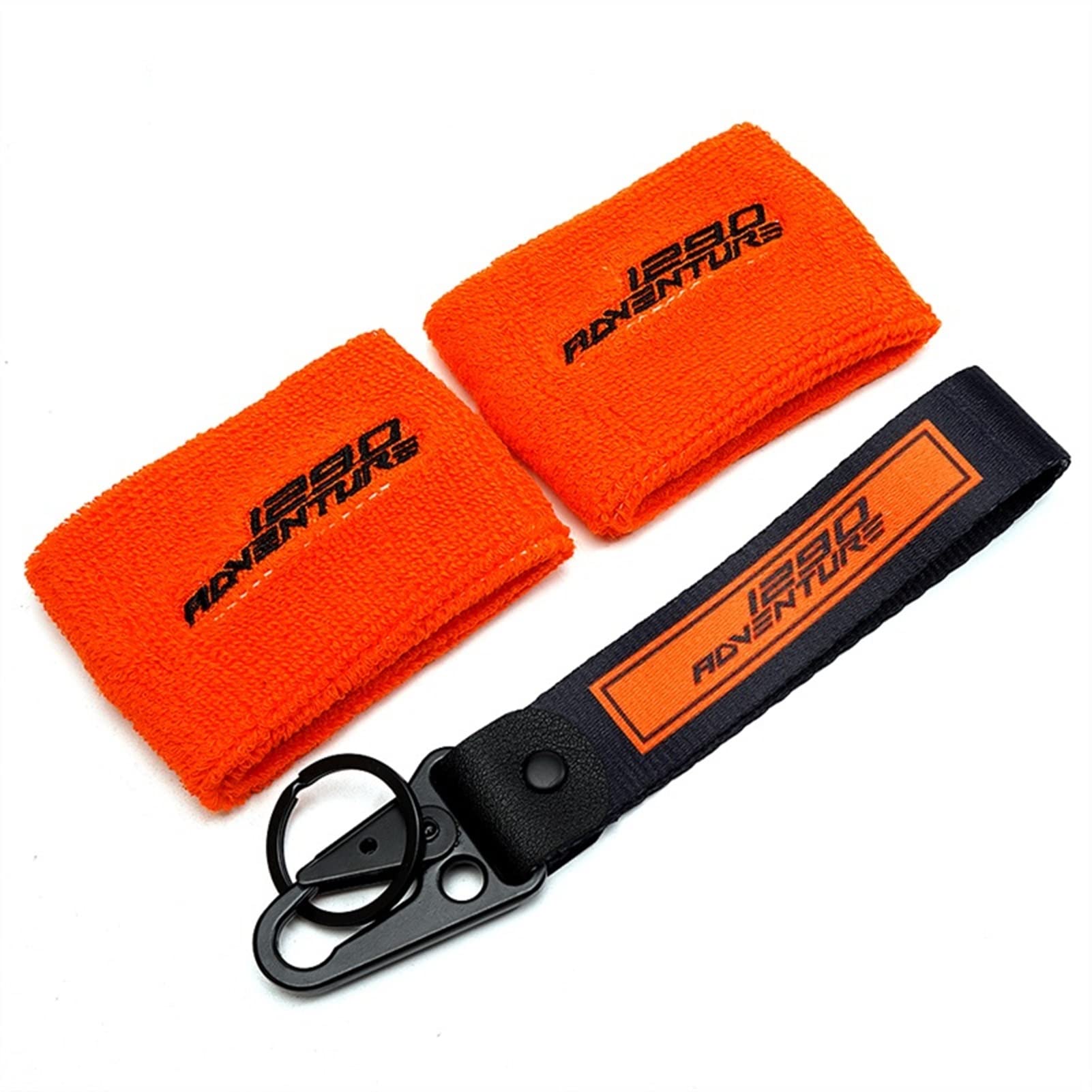 Motorrad Front Flüssigkeit Öl Bremsbehälter Socks & Keychain for 1290 Super Abenteuer R 390 790 890 1050 1090 1190 Abenteuer (Color : 2KFBS Orange) von BINGYUAN