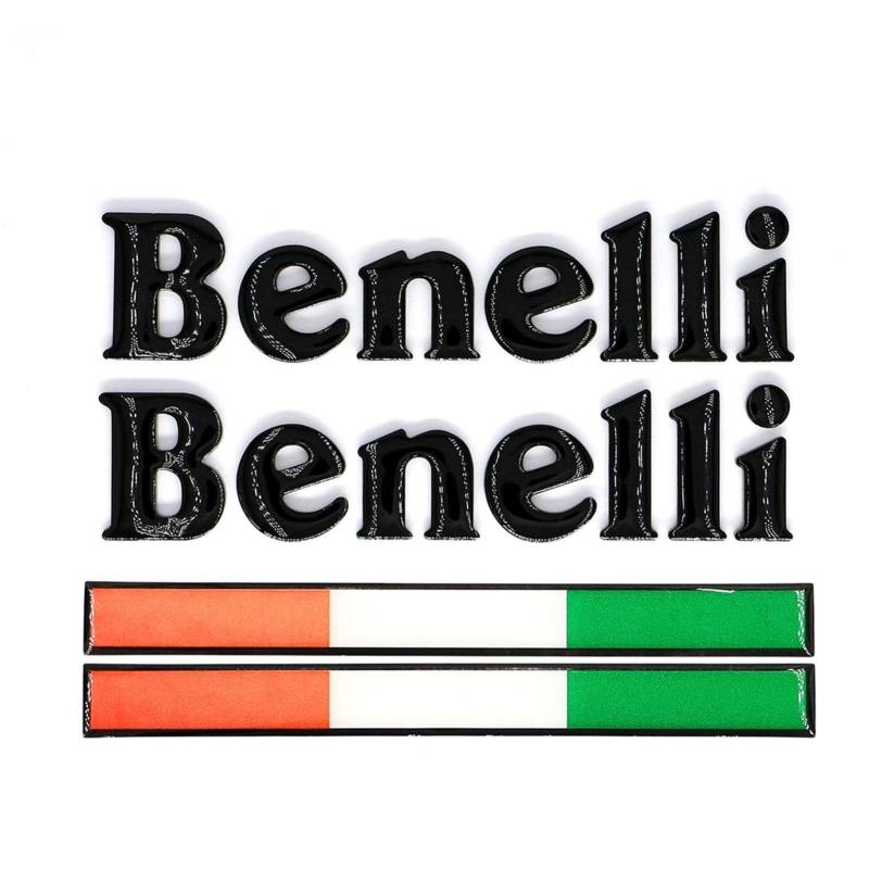 Motorradbehälter 3D Logo Aufkleber Aufkleber for B-ENELLI TRK 502 BN 302 TNT BJ 600 Teile Moto Tankaufkleber Italien Motorradzubehör (Color : Black) von CHICHL