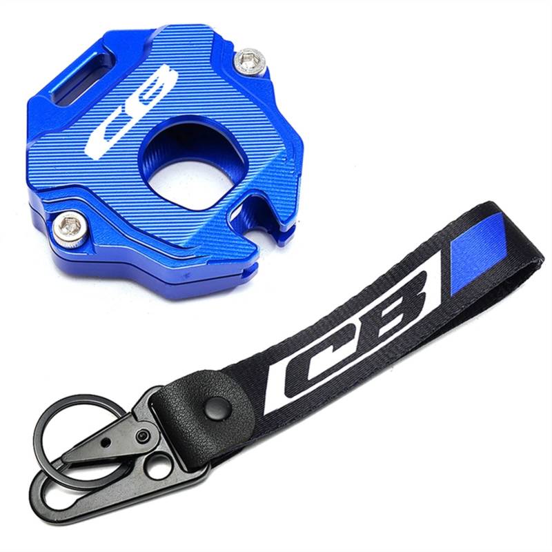 Motorradschlüsselabdeckung Case Shell Stickerei Abzeichen Schlüsselanhänger for CB650R CB500F CB500X CB125R CB300R CB1100 CB1000R (Color : KKCR Blue) von BINGYUAN
