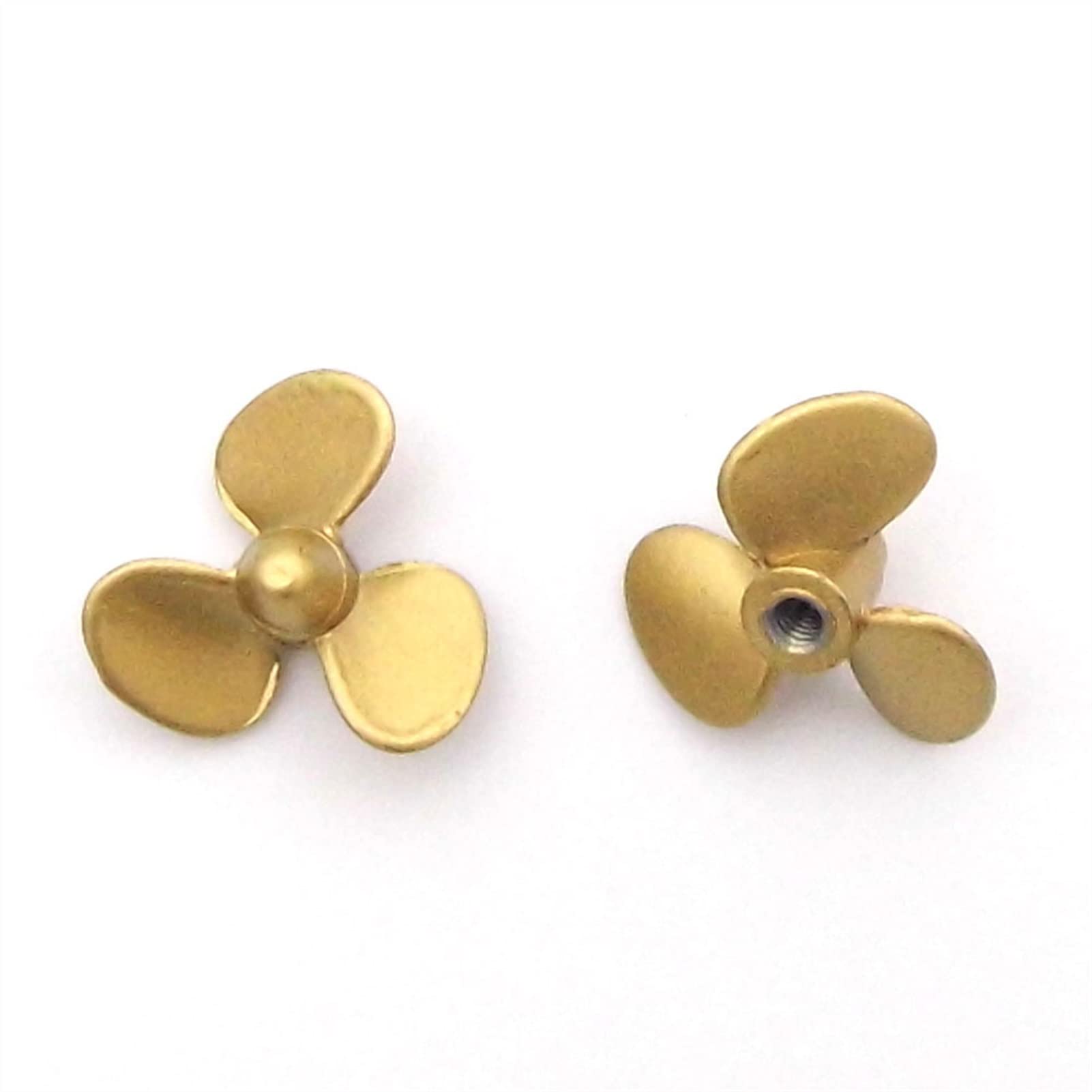 BIPANO 1PC RC Boot Metall Propeller 3-Blatt M2 15mm 20mm Eingetaucht RH LH Prop, for RC Skala Boot Schlepper Angeln Marine RC-Bootspropeller aus Aluminiumlegierung(1Pair D15 RH and LH) von BIPANO